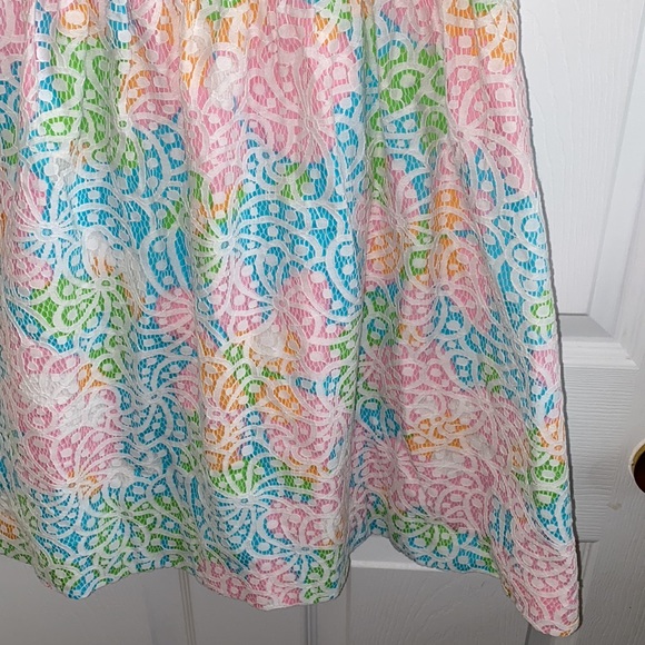 Lilly Pulitzer Strapless Dress in Pink, Blue, Green, and Yellow - Picture 4 of 12